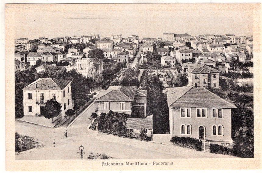 Cartolina antica Falconara Marittima panorama