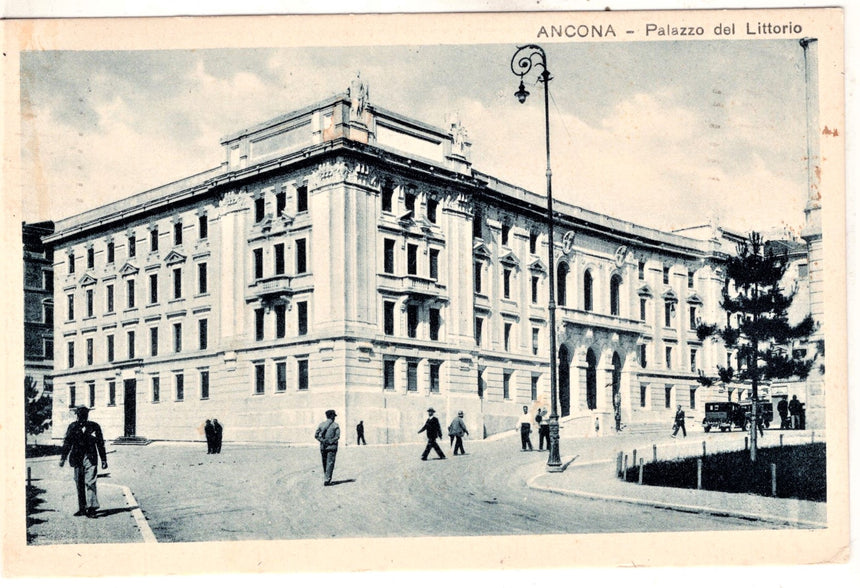 Cartolina antica Ancona palazzo del Littorio