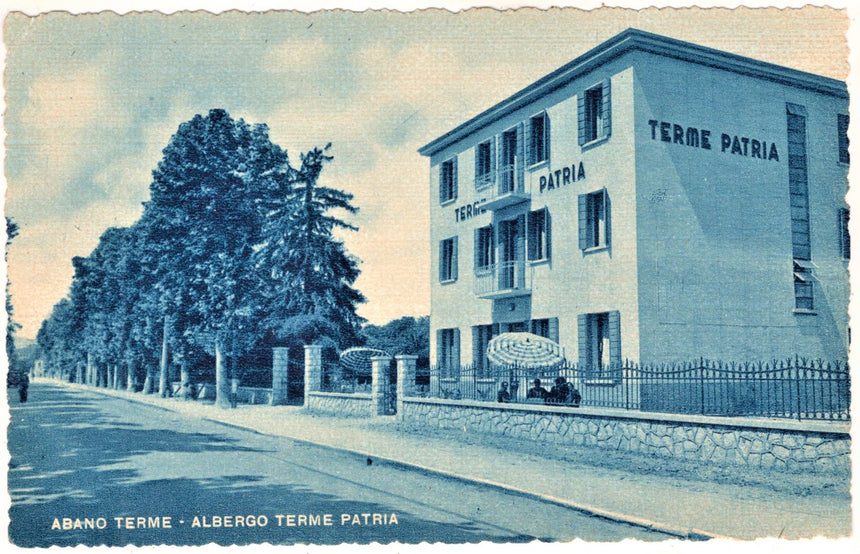 Cartolina antica Abano Terme Albergo Patria