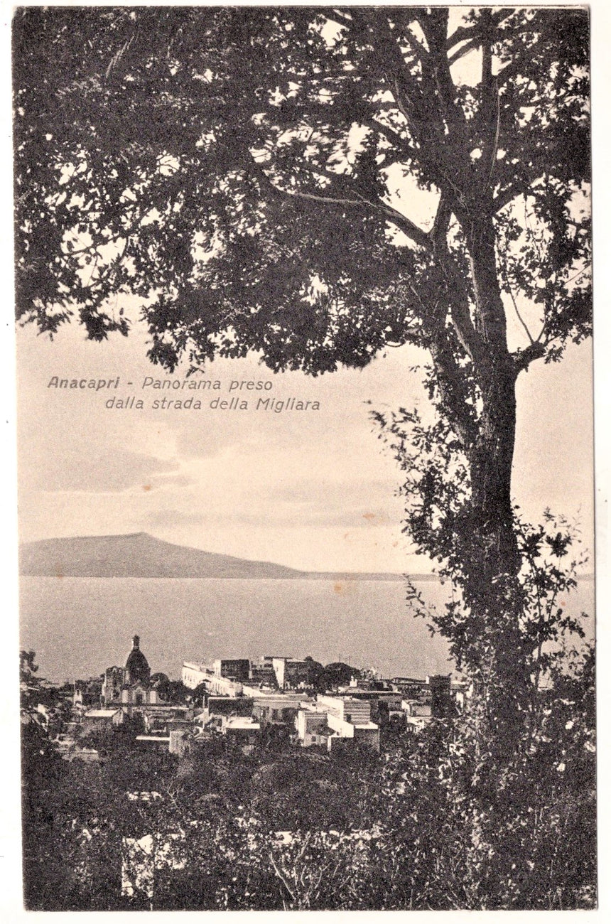 Cartolina antica Annacapri panorama Napoli sped a Bolzano