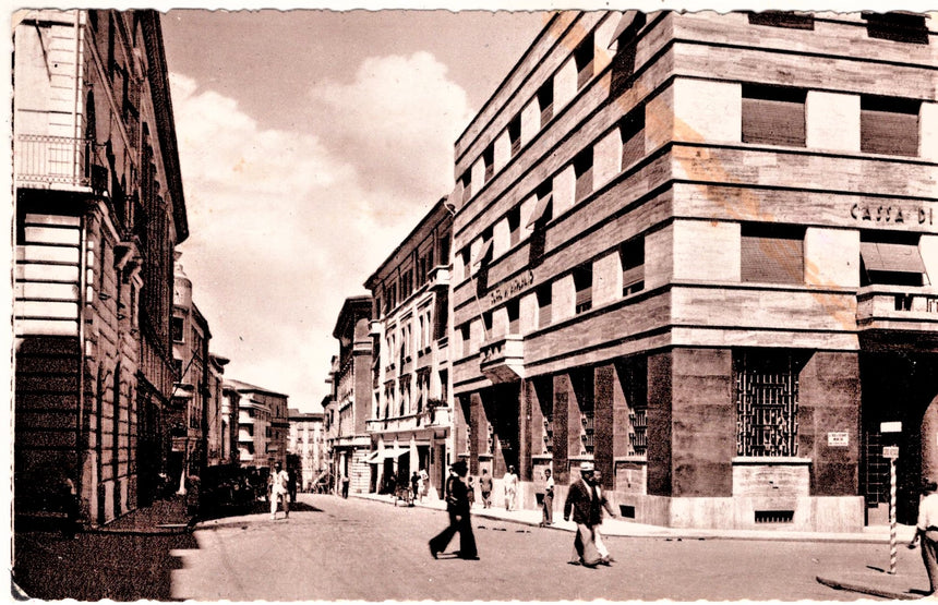 Cartolina antica Ancona il corso