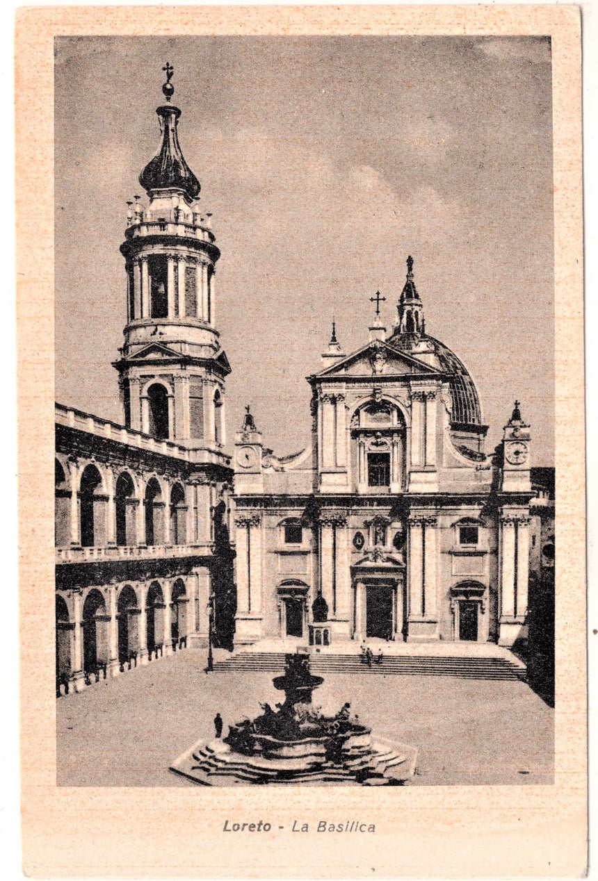 Cartolina antica Loreto la Basilica