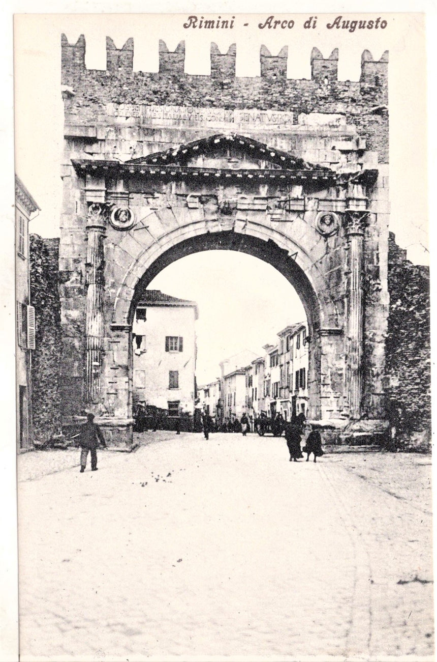 Cartolina antica Rimini Arco di Augusto