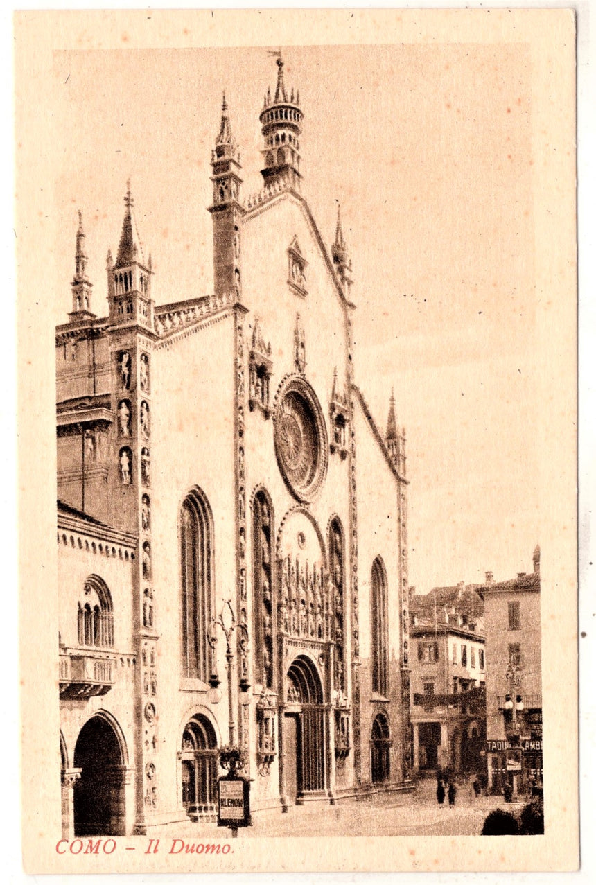 Cartolina antica Como il Duomo