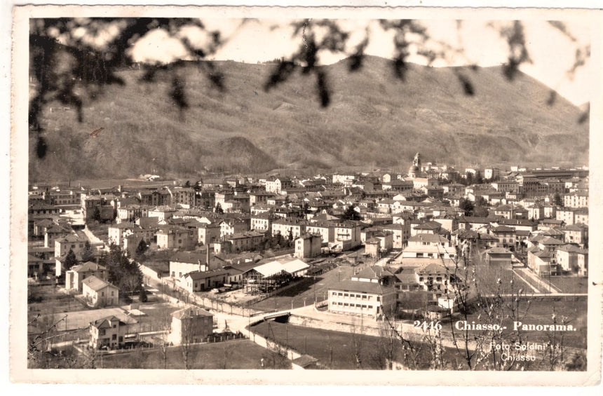 Cartolina antica Chiasso panorama foto Soldini