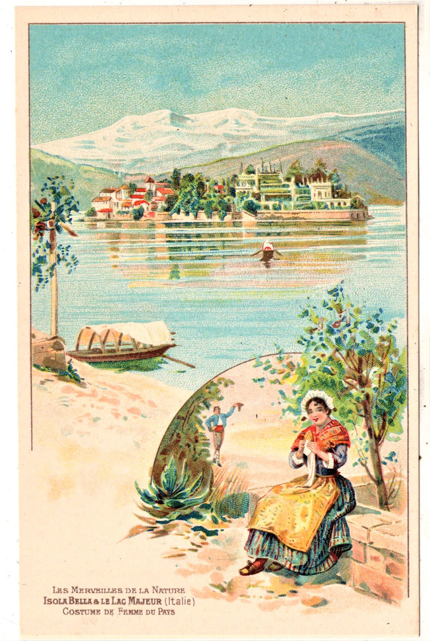 Cartolina antica Isola Bella sul lago Maggiore