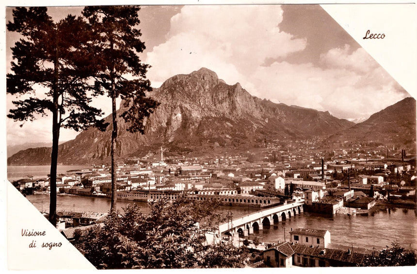 Cartolina antica Lecco " visione da sogno "