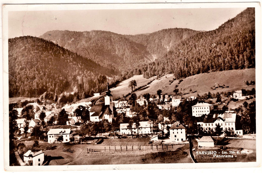 Cartolina antica Tarvisio panorama