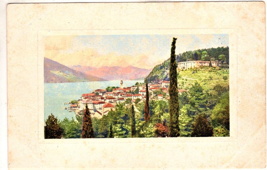 Cartolina antica Bellagio panorama Como