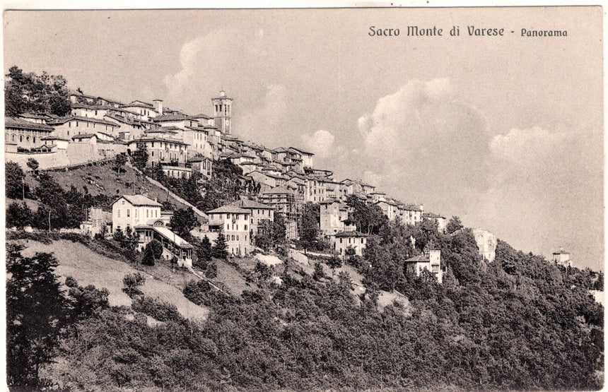 Cartolina antica Varese il Sacro Monte panorama