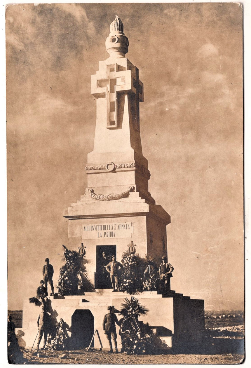 Cartolina antica Redipuglia cimitero militare monumento ai Caduti del Carso