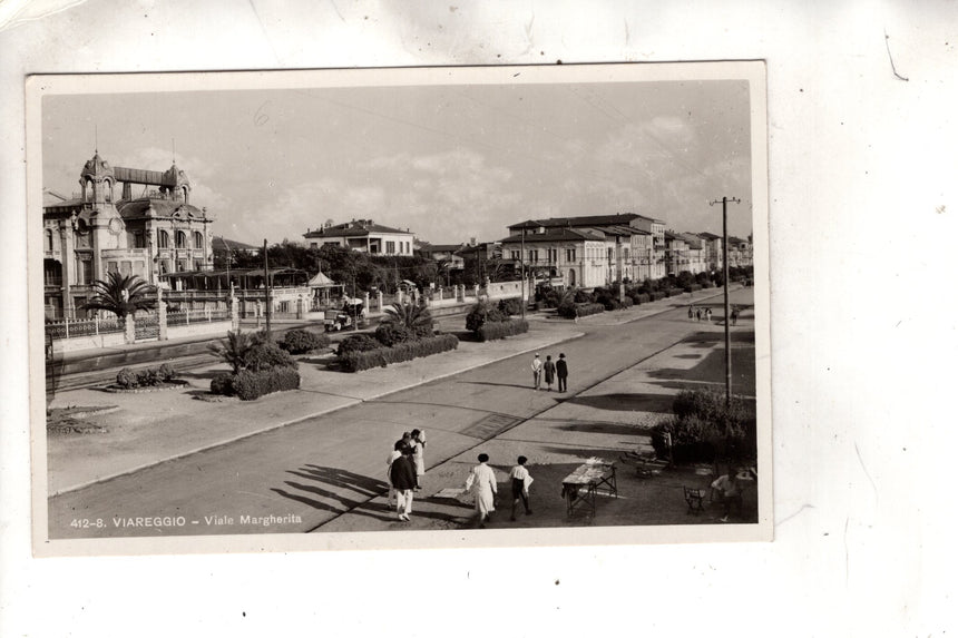 Cartolina antica Viareggio viale Margherita