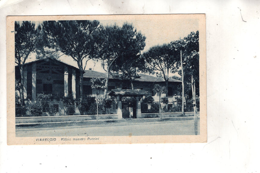 Cartolina antica Viareggio villino del Maestro Puccini