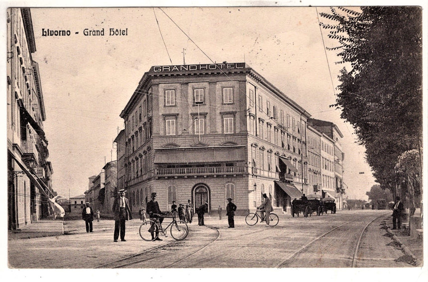 Cartolina antica Livorno Grand Hotel