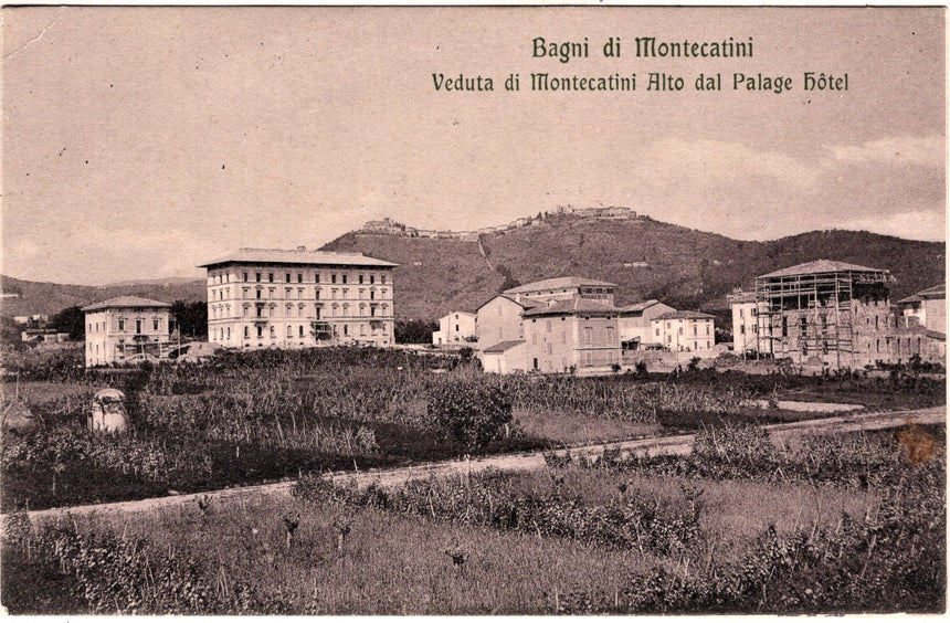 Cartolina antica Montecatini Alto dal Palace Hotel