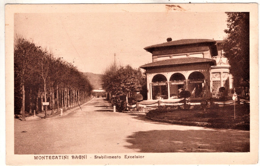 Cartolina antica Montecatini Stabilimento Excelsior