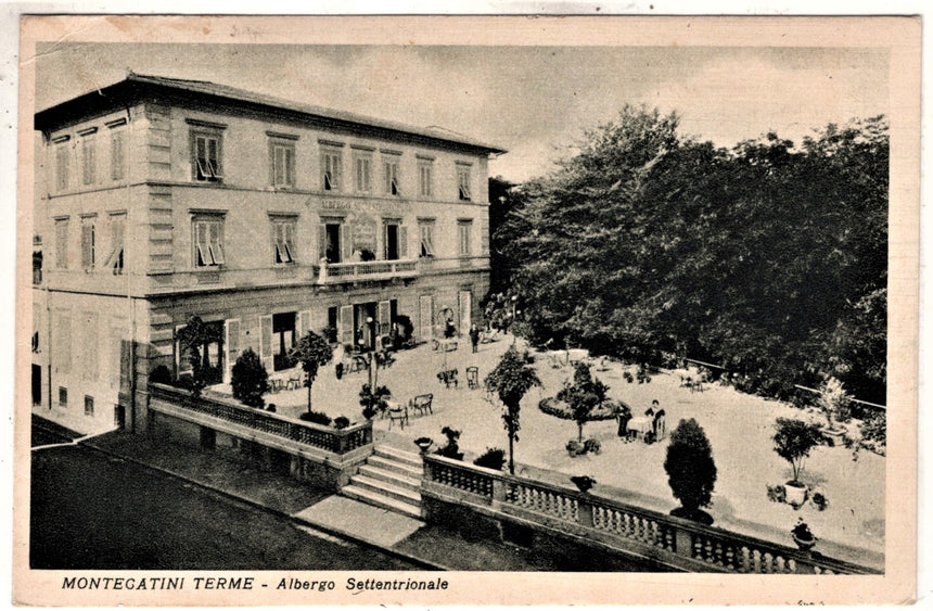 Cartolina antica Montecatini Terme albergo Settentrionale