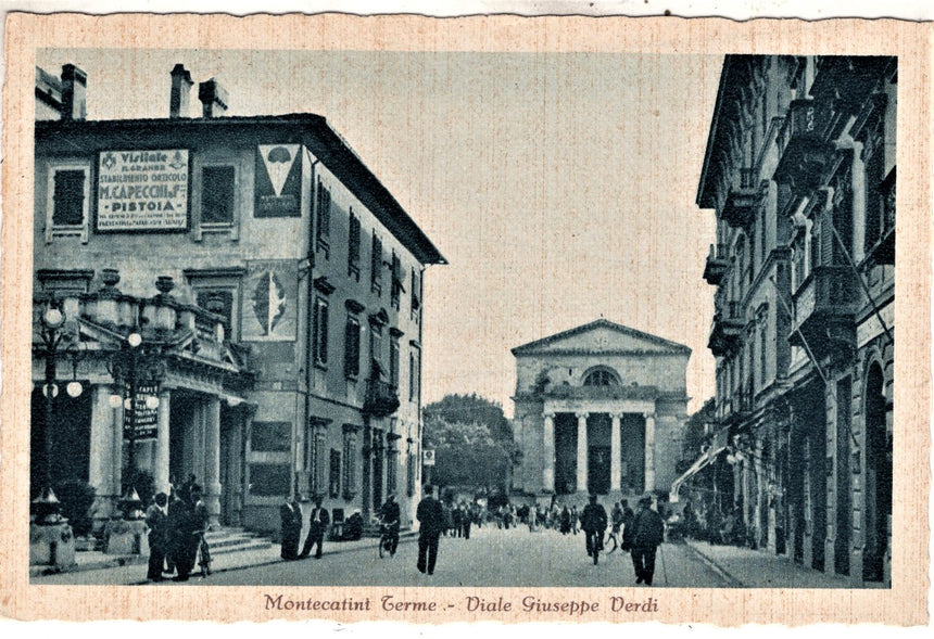 Cartolina antica Montecatini Terme viale Giuseppe Verdi