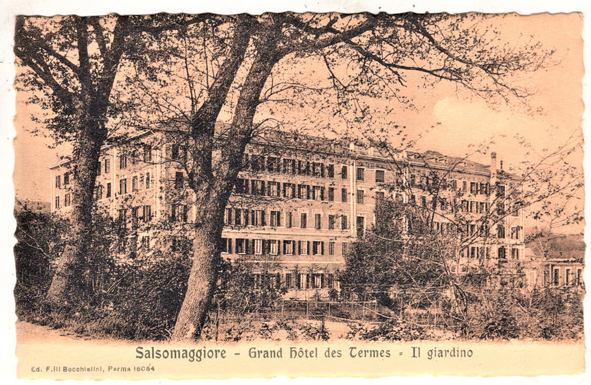 Cartolina antica Salsomaggiore Gran Hotel Termes Parma