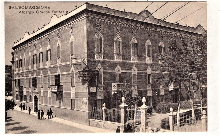 Cartolina antica Salsomaggiore albergo Grande Detraz Parma