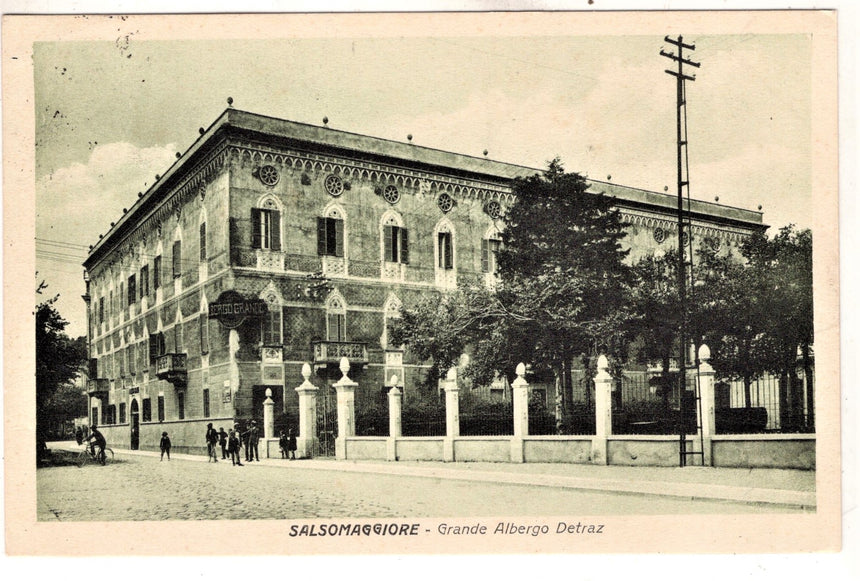 Cartolina antica Salsomaggiore albergo Grande Detraz Parma