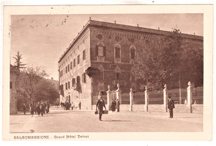 Cartolina antica Salsomaggiore albergo Grande Detraz Parma