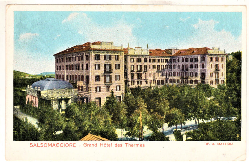 Cartolina antica salsomaggiore Gran Hotel Thermes Parma