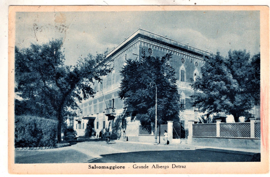 Cartolina antica Salsomaggiore albergo Grande Detraz Parma