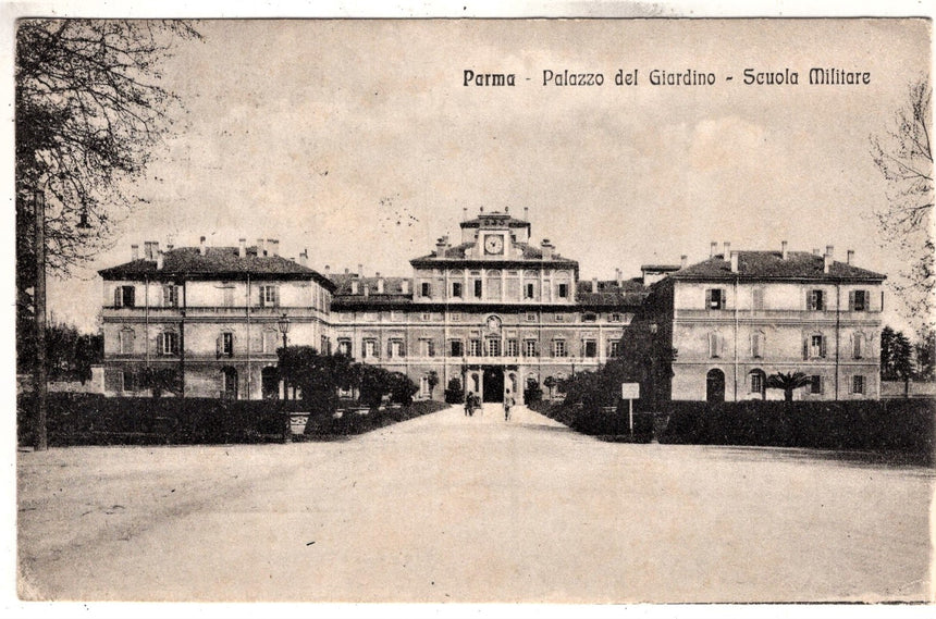 Cartolina antica Parma palazzo del giardino Scuola Militare