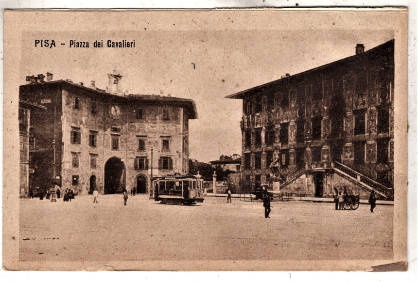 Cartolina antica Pisa piazza dei Cavalieri