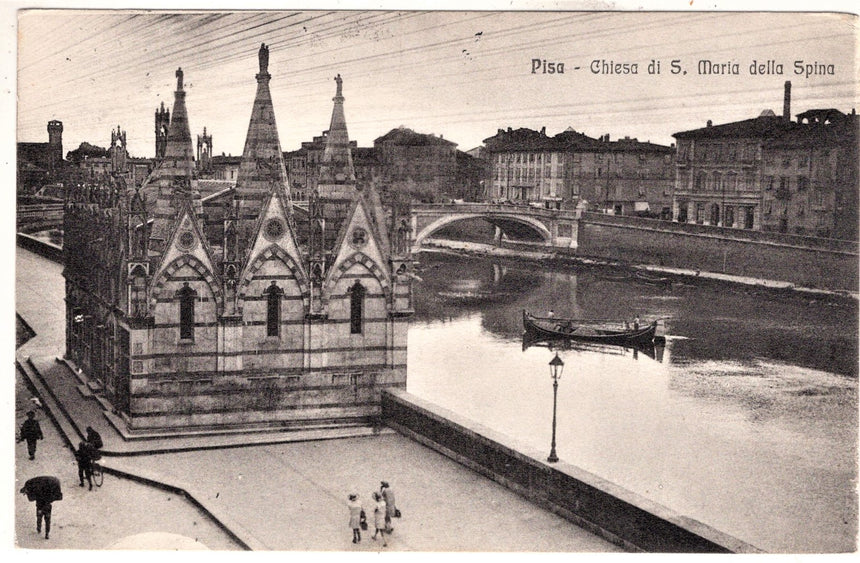 Cartolina antica Pisa chiesa di S,Maria della Spina  sped. A Bolzano