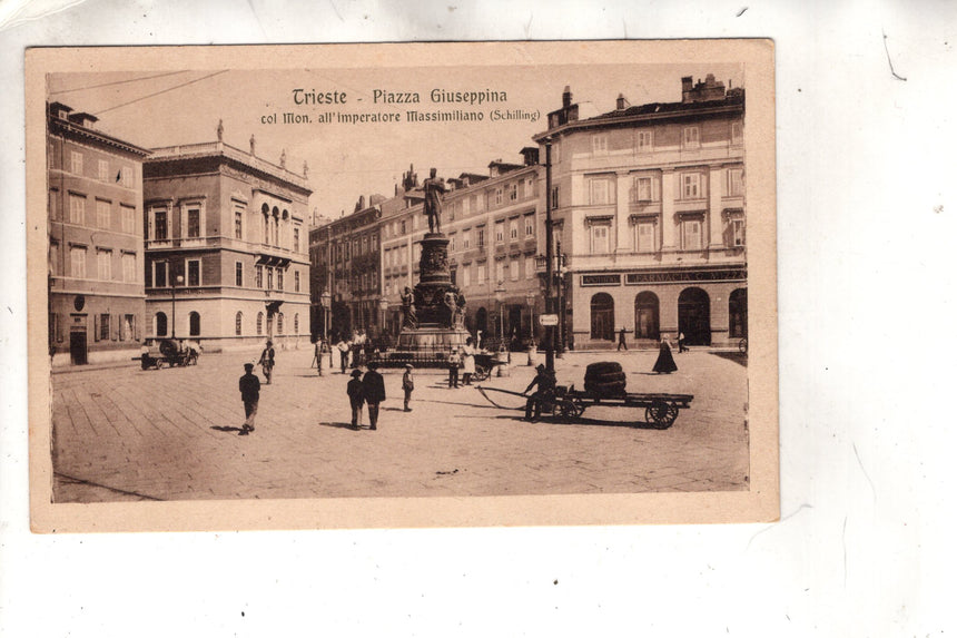 Cartolina antica Trieste piazza Giuseppina