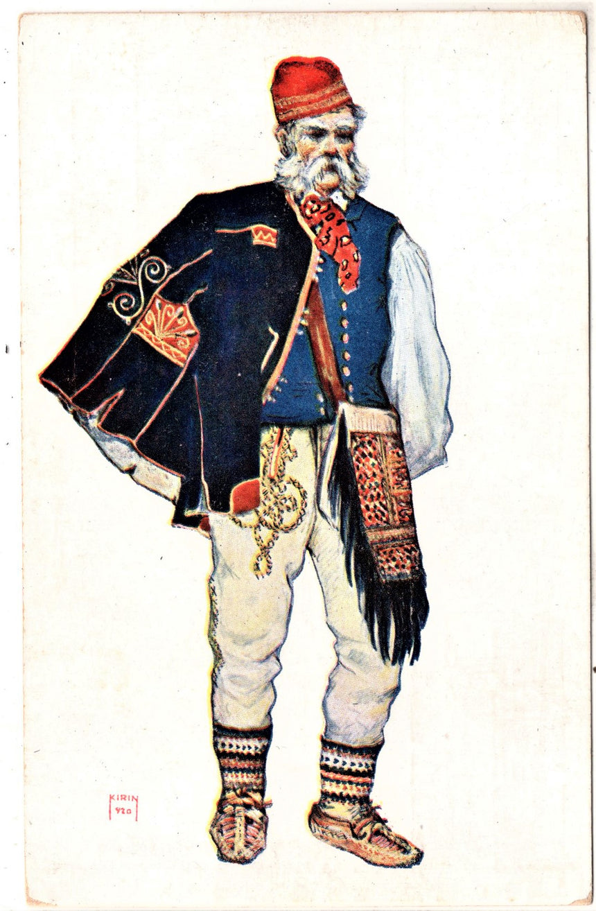 Cartolina antica Croazia costume nazionale Croato