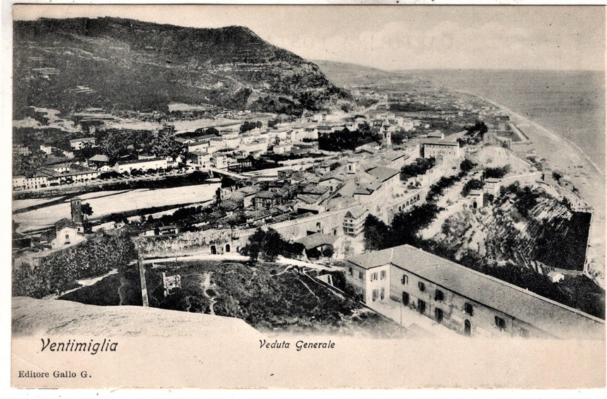 Cartolina antica Ventimiglia panorama