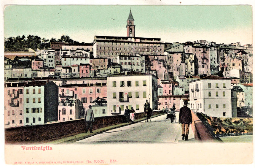 Cartolina antica Ventimiglia panorama