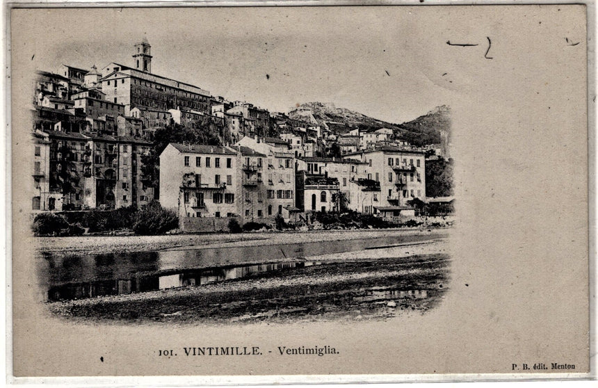 Cartolina antica Ventimiglia panorama