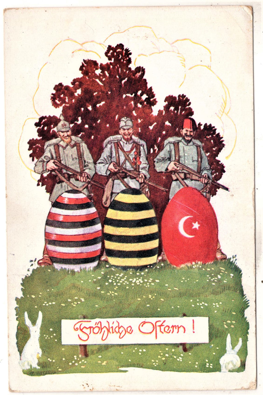 Cartolina antica Croce Rossa, Rotes Kreuz, Red Cross Nr. 52-1 Frohliche Ostern