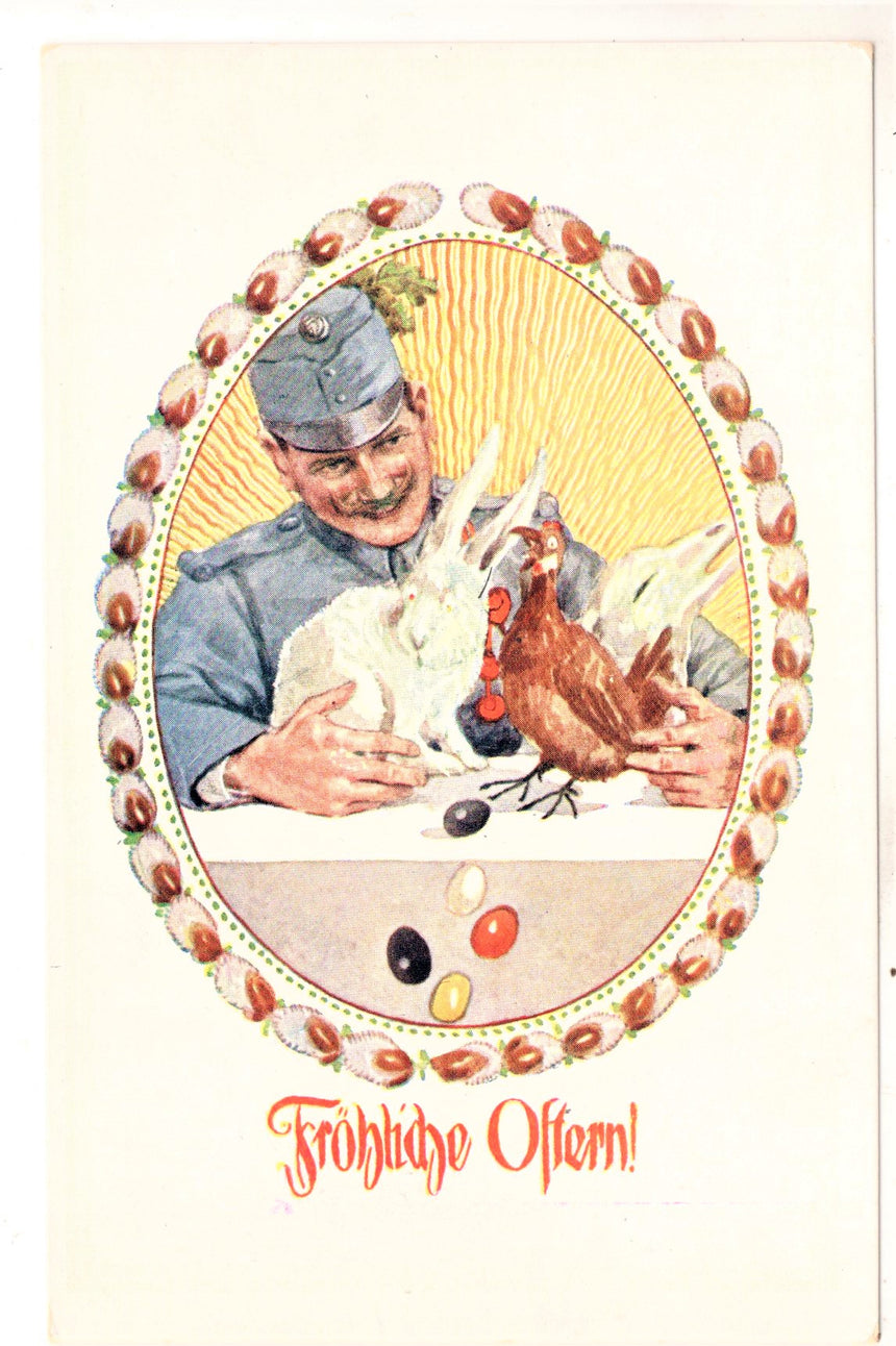 Cartolina antica Croce Rossa, Rotes Kreuz, Red Cross Nr. 52-4 Frohliche Ostern