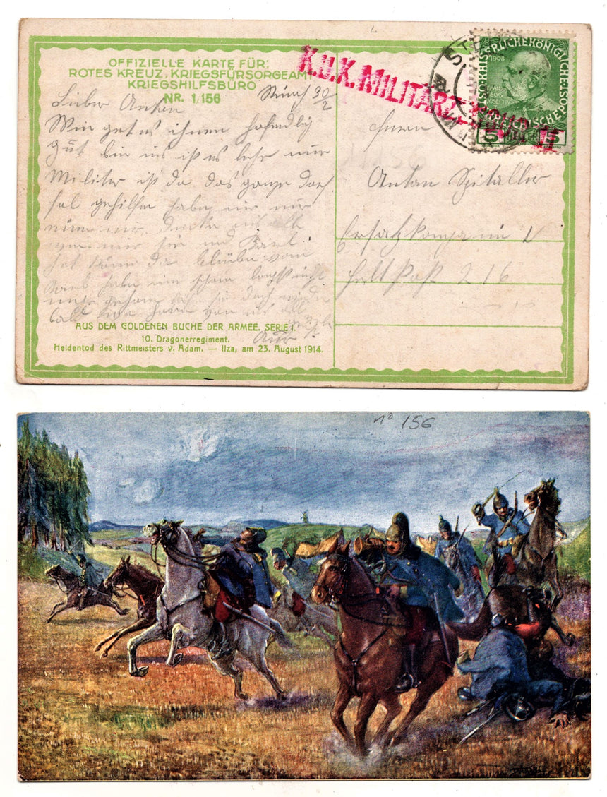 Cartolina antica Croce Rossa, Rotes Kreuz, Red Cross Nr. 156 aus dem goldenen buche