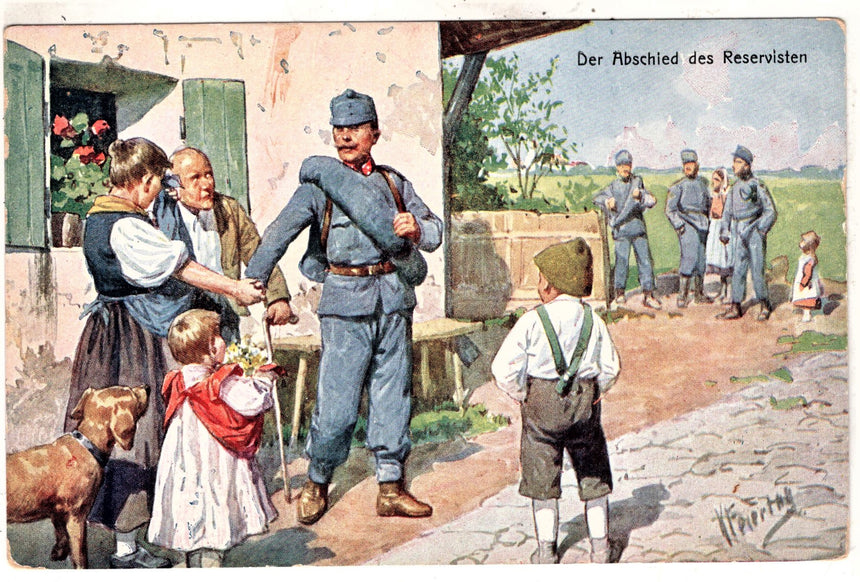 Cartolina antica Croce Rossa, Rotes Kreuz, Red Cross Nr. 171 der abschied