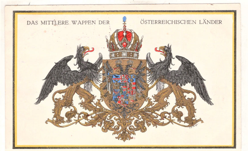 Cartolina antica Croce Rossa, Rotes Kreuz, Red Cross Nr. 285 wappen der Osterreichischen lander