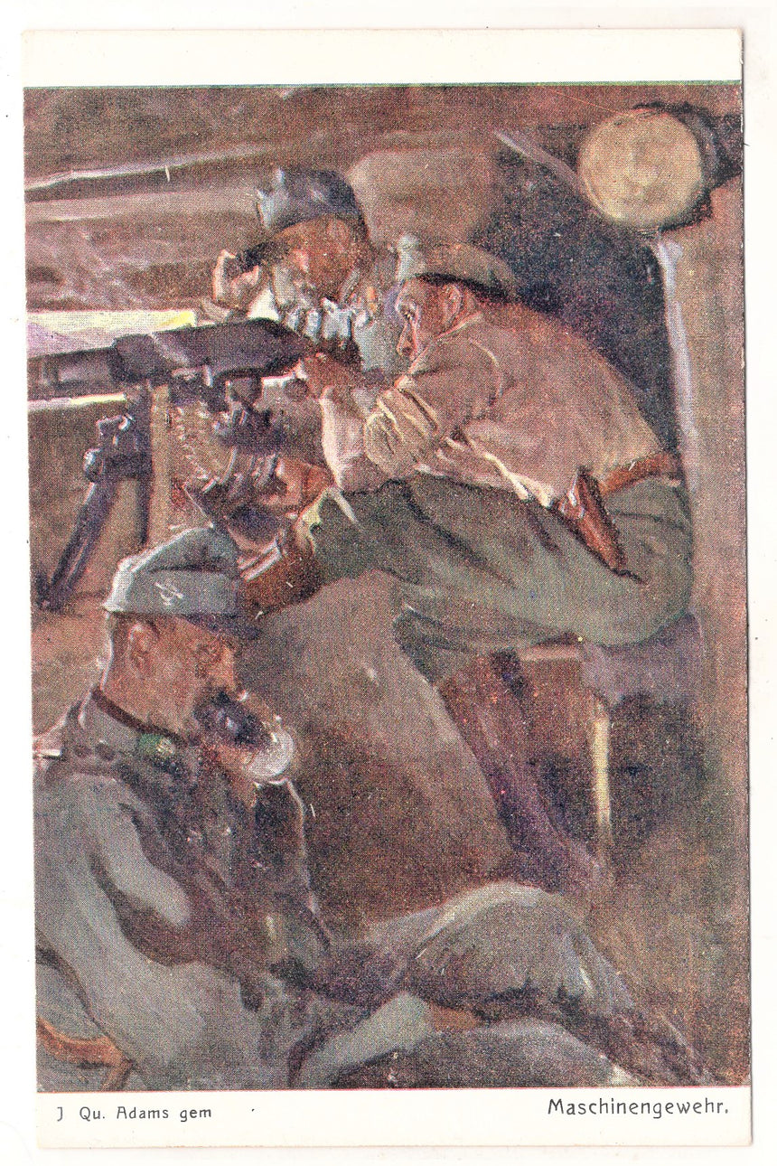 Cartolina antica Croce Rossa, Rotes Kreuz, Red Cross Nr. 338  maschinengewehr