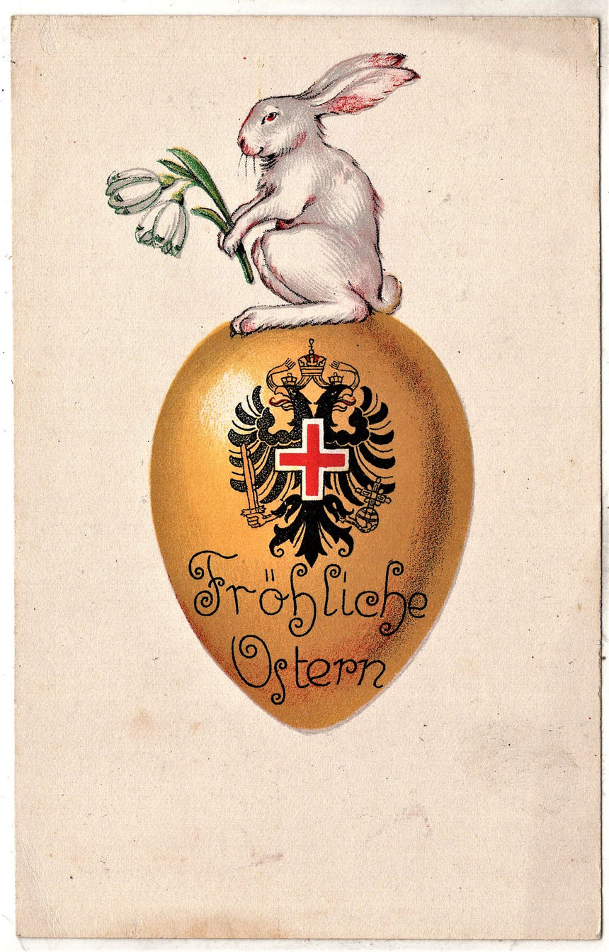 Cartolina antica Croce Rossa, Rotes Kreuz, Red Cross Nr. 378 frohliche ostern