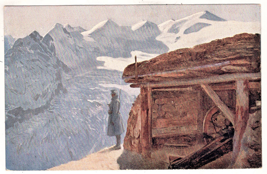 Cartolina antica Croce Rossa, Rotes Kreuz, Red Cross Nr. 539 artilleriestellung am stilfserjoch