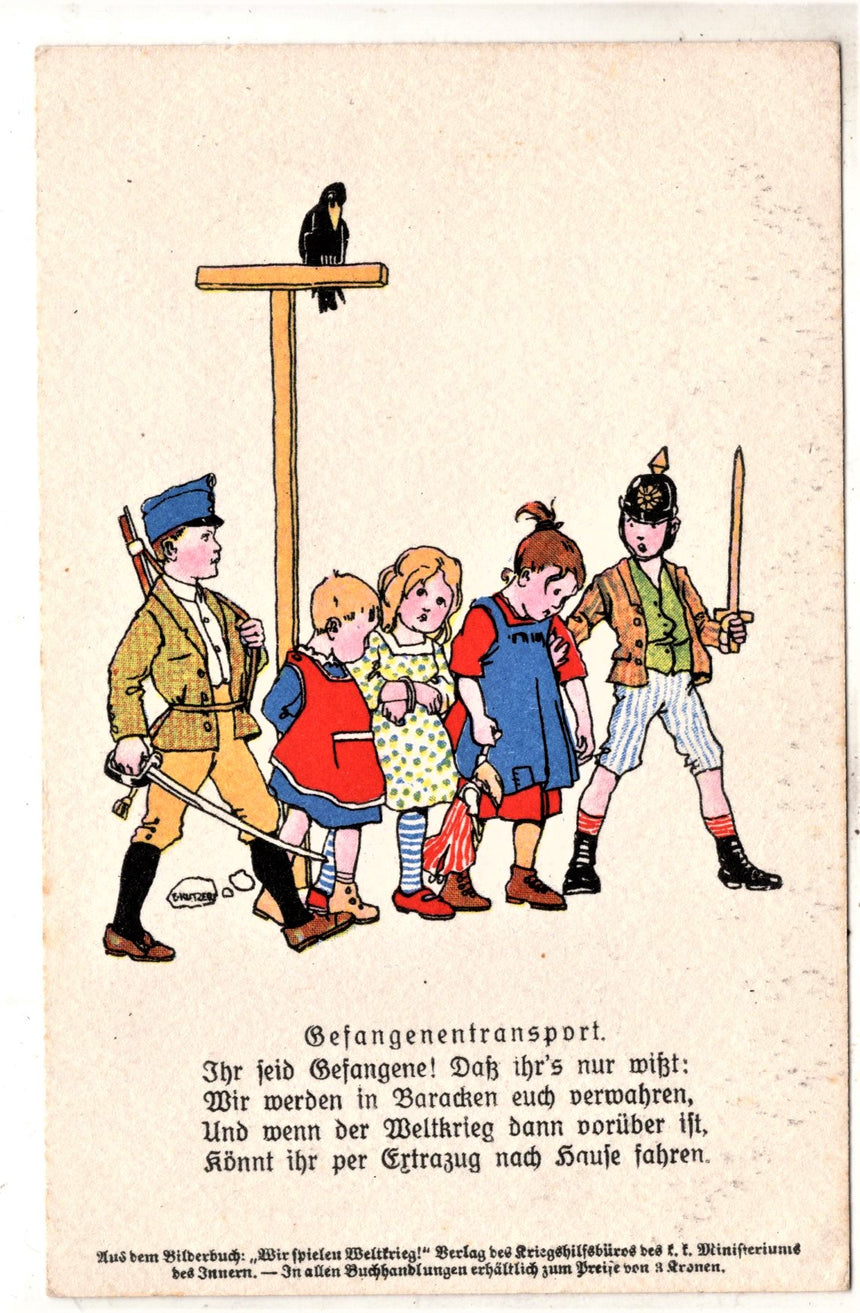 Cartolina antica Croce Rossa, Rotes Kreuz, Red Cross Nr. 74-15 gefangenentransport