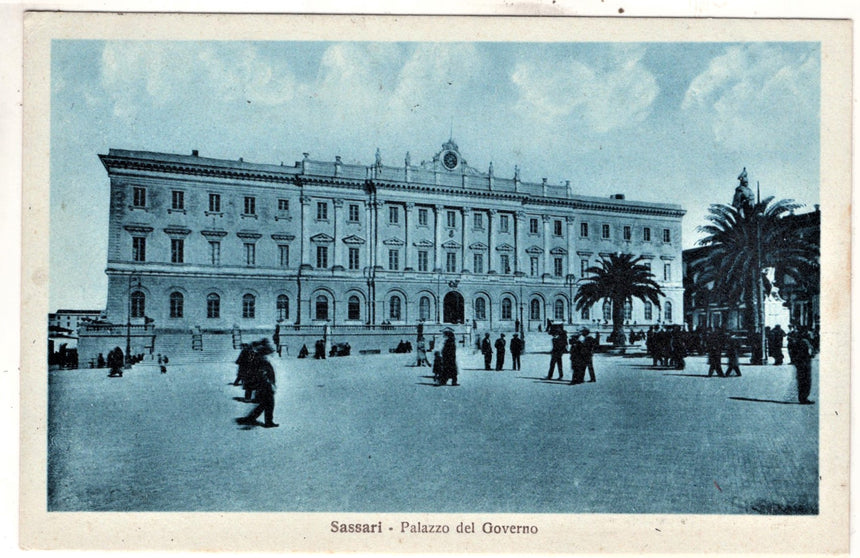 Cartolina antica Sassari palazzo del governo