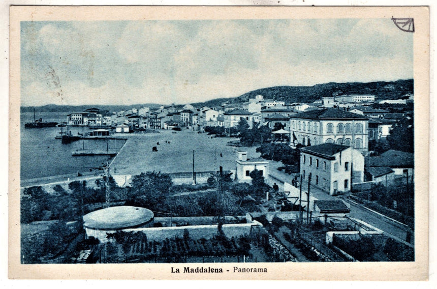 Cartolina antica Sassari la Maddalena panorama