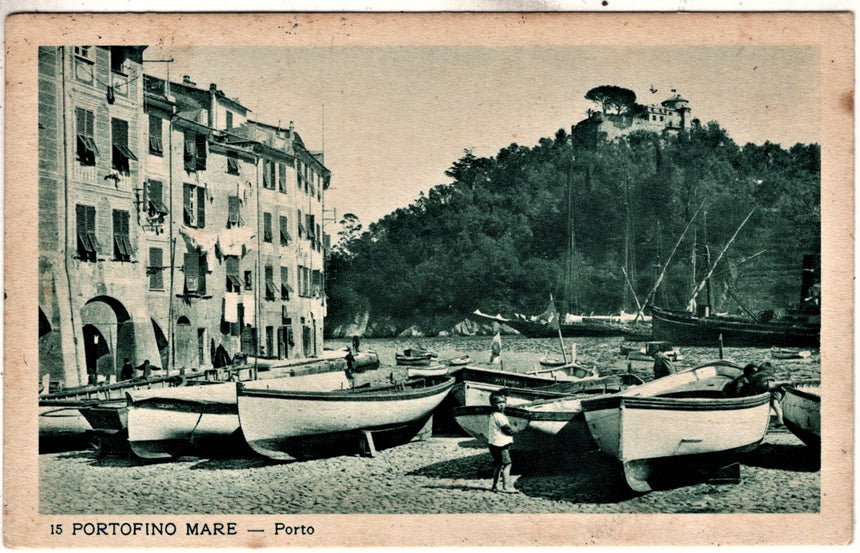 Cartolina antica Portofino mare