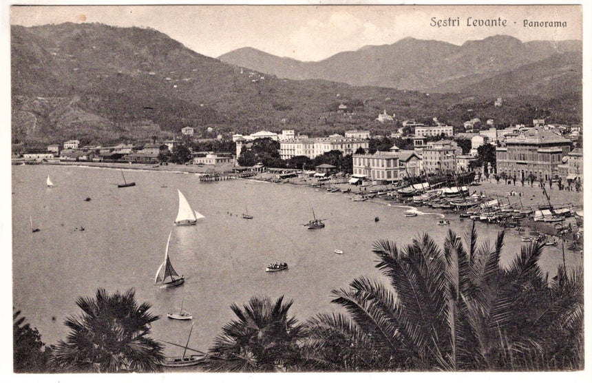 Cartolina antica Sestri Levante panorama