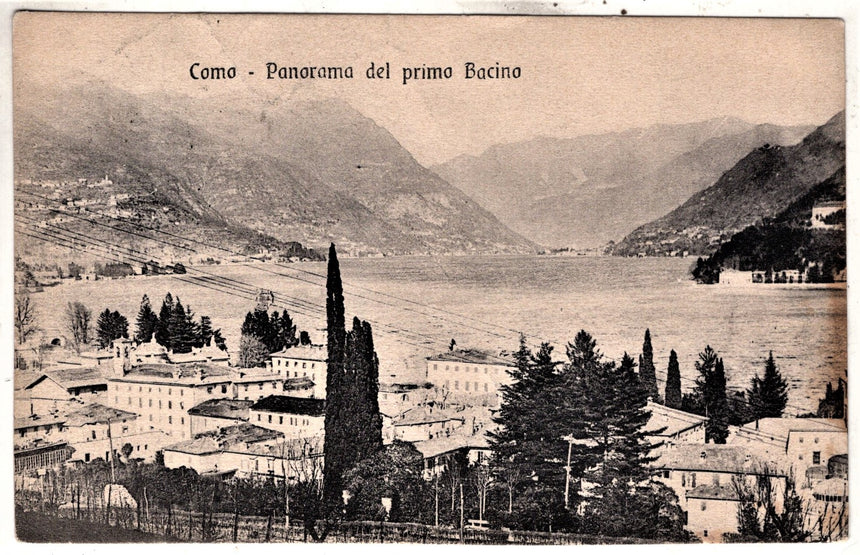 Cartolina antica Como panorama